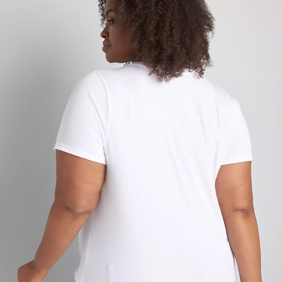 Lane Bryant White "Beauty Has No Skintone" Short Sleeve T-Shirt, 26/28 - Picture 7 of 7
